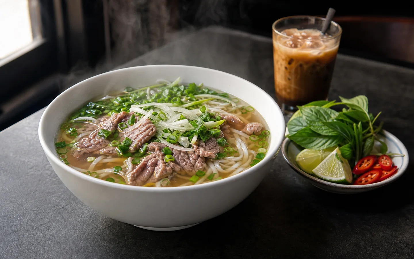 Phở bò tái lăn - quán vỉa hè 20 năm vẫn đông khách